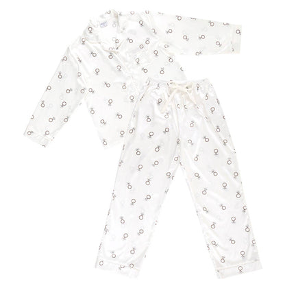 Bella Sleep + Spa - Long Sleeve PJ Set - White Rings