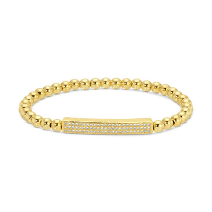 Pulsera elástica con barra pavé Splendid Iris