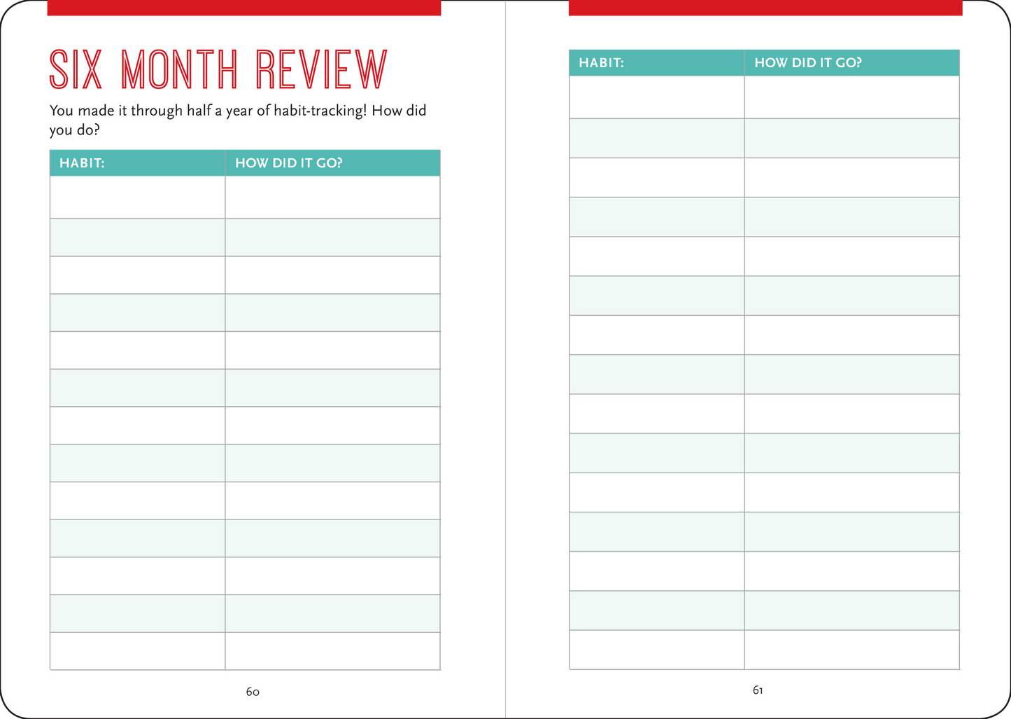 Habit Tracker Logbook