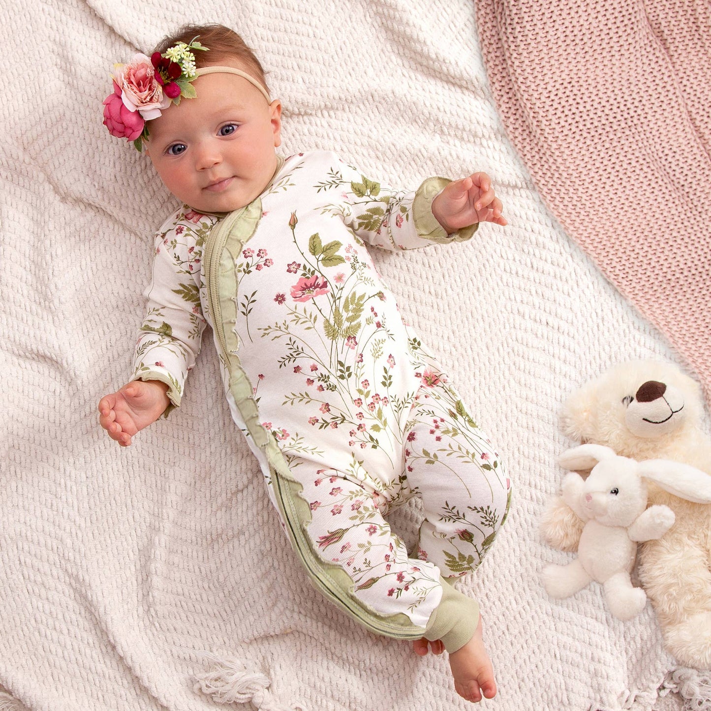 Pretty Petals Bamboo Baby Collection – Sold Separately: Headband 1S