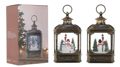 Christmas Vintage Snow Globe Lantern