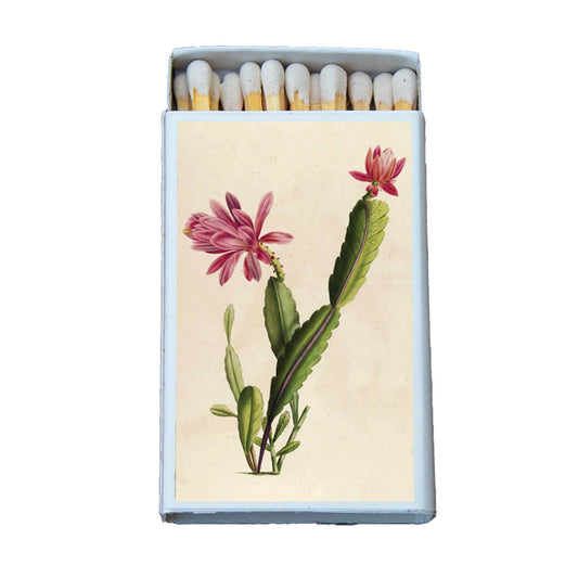 Matches • Cactus with Pink Flower • Home Decor for Candles