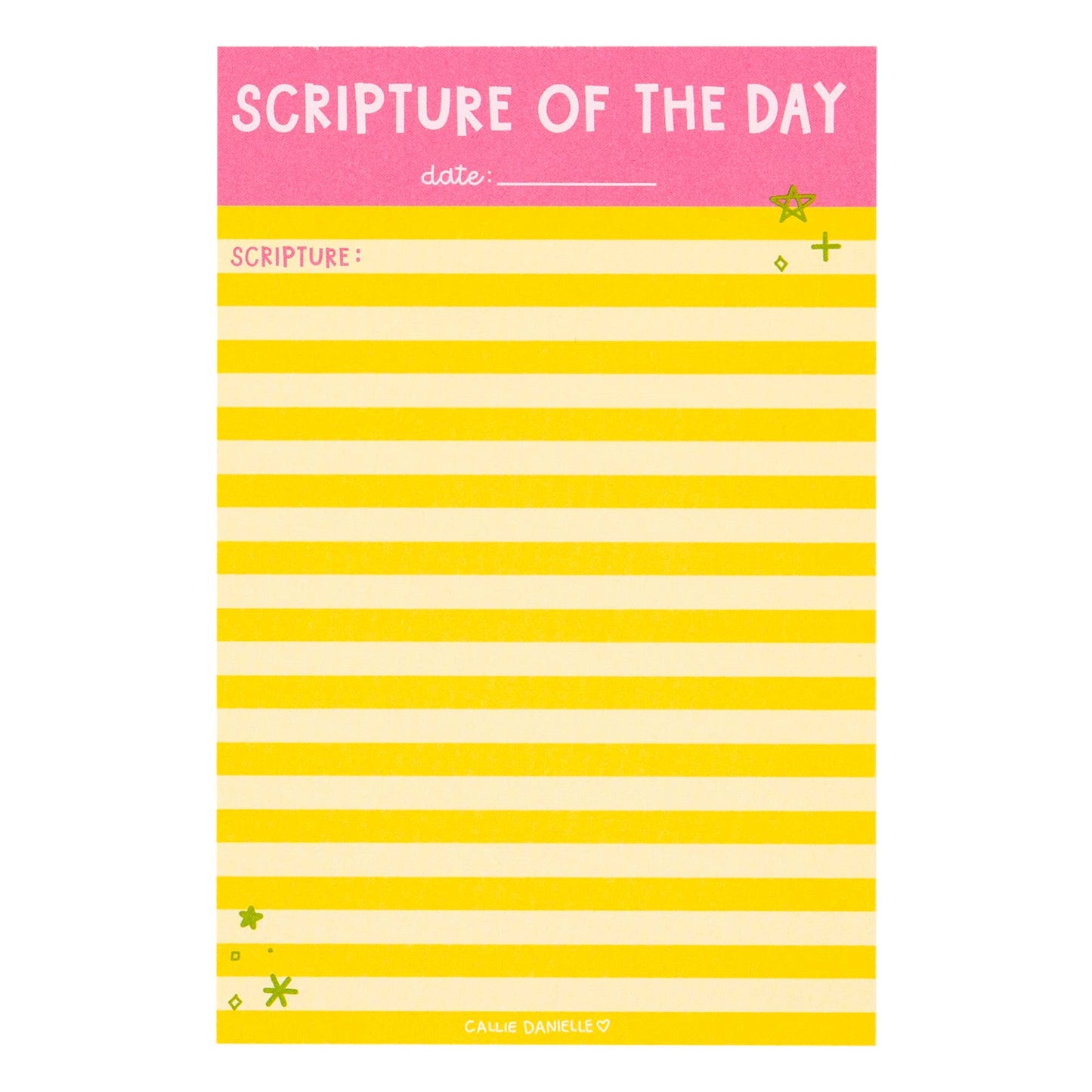 Scripture of the Day Yellow 4x6 Notepad