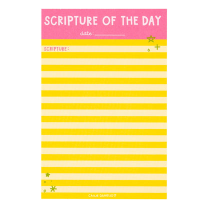 Scripture of the Day Yellow 4x6 Notepad