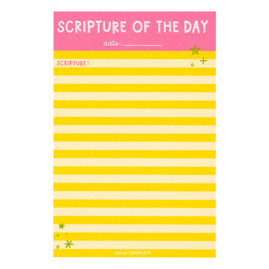 Scripture of the Day Yellow 4x6 Notepad