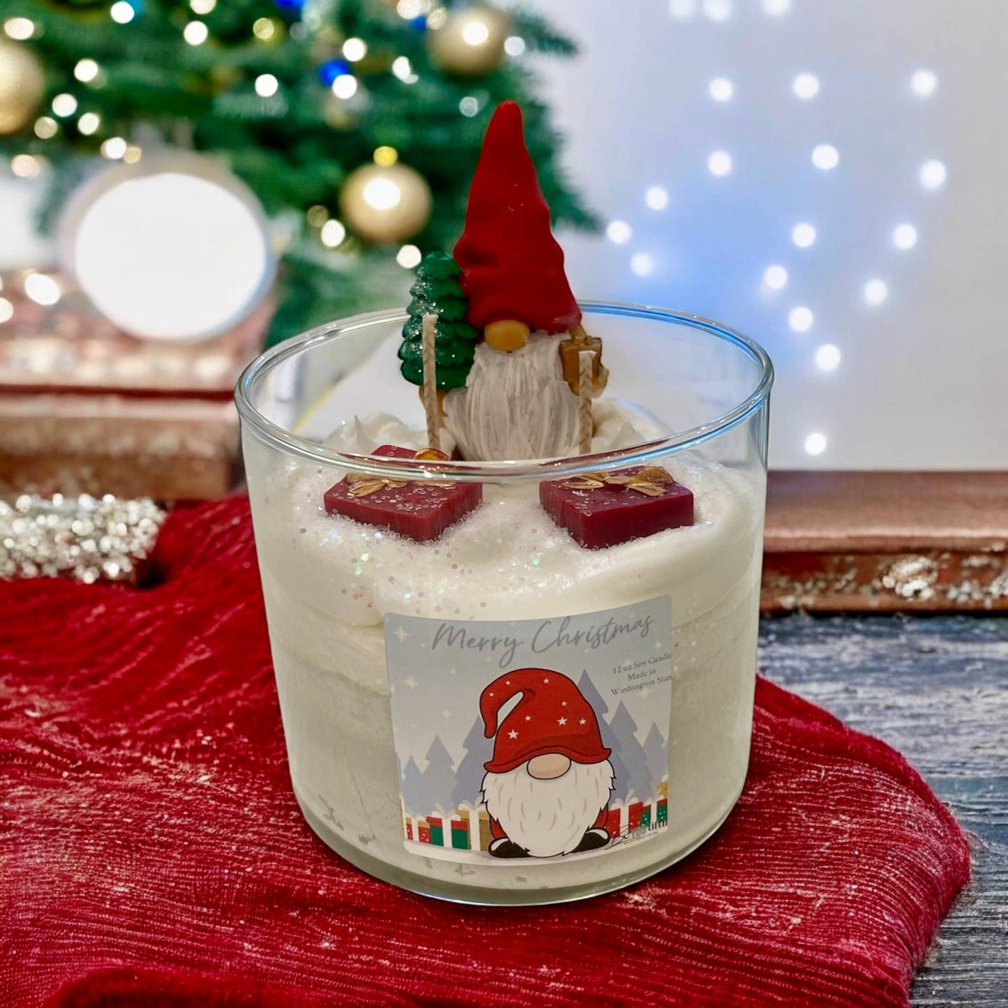 Merry Christmas Dessert Candle