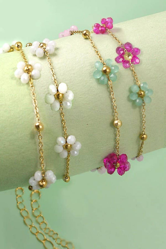 JOSSLYN de wall to wall - PULSERAS DE VERANO CON DIJE DE FLORES Y CUENTAS MÚLTIPLES | 40B108