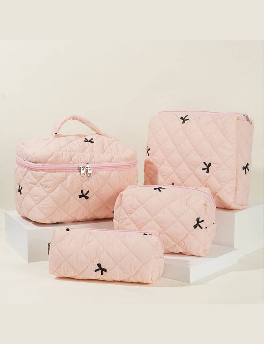Bows Print Large Capacity Cosmetic Bag