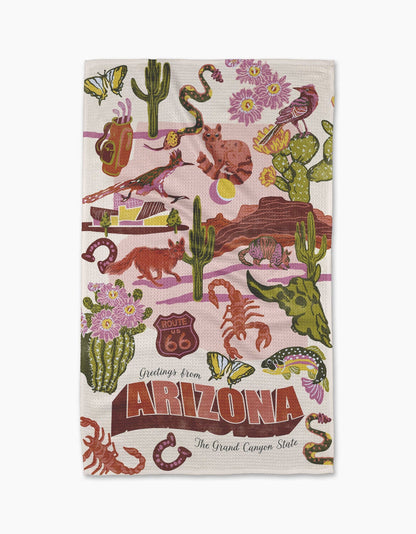 Geometry - Greetings From Arizona Tea Towel