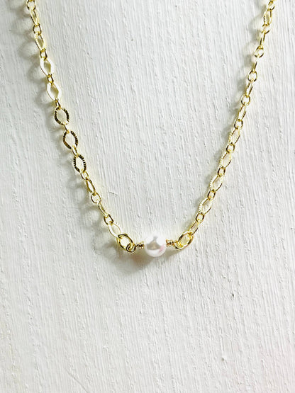 Pearl Gold Chain Necklace