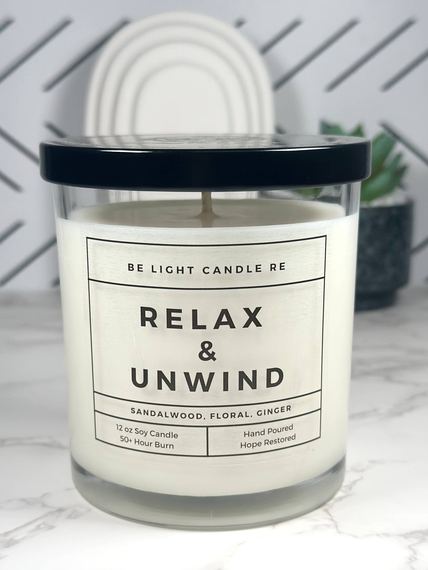 Relax & Unwind, 12oz Soy Candle | Aromatherapy | Relaxation