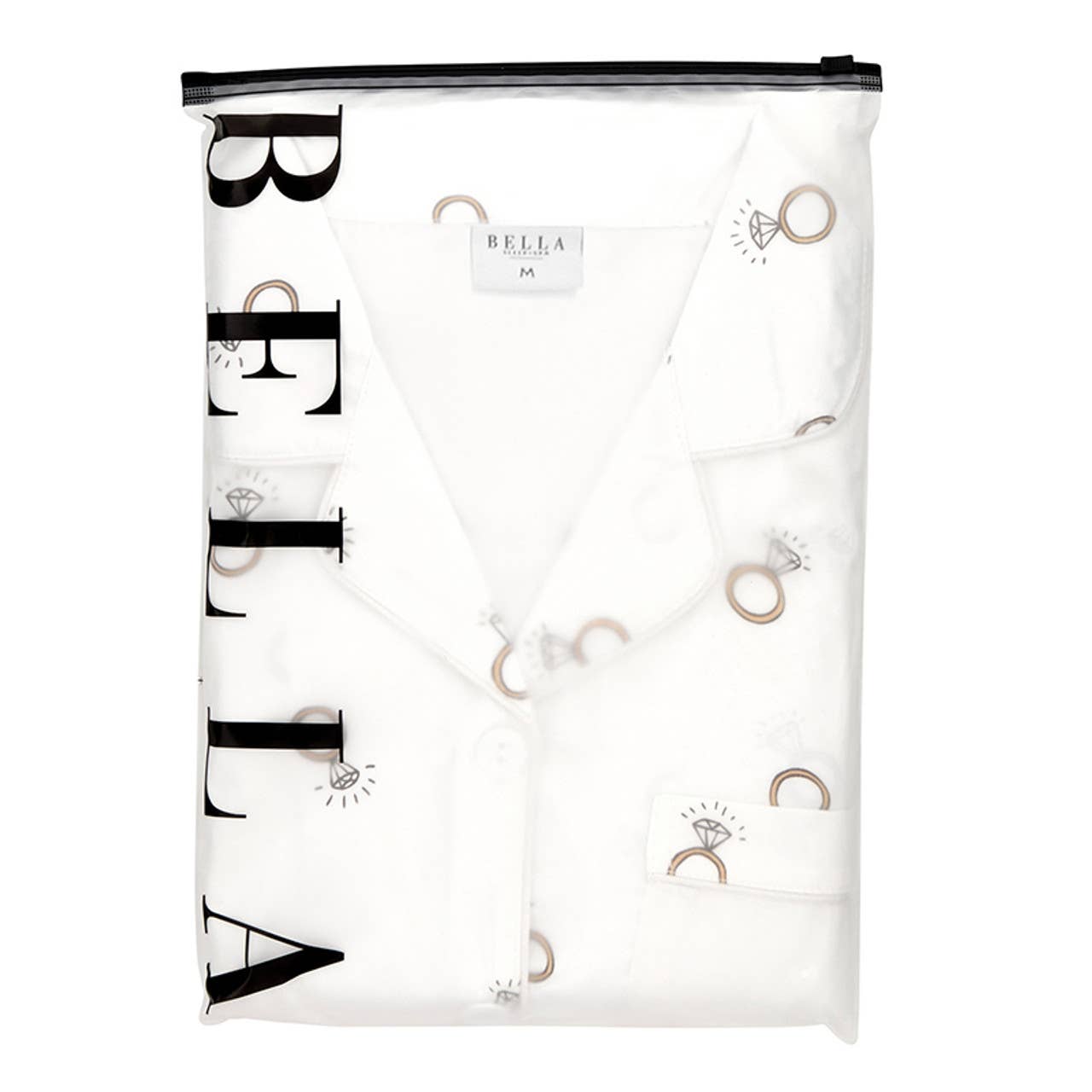 Bella Sleep + Spa - Long Sleeve PJ Set - White Rings