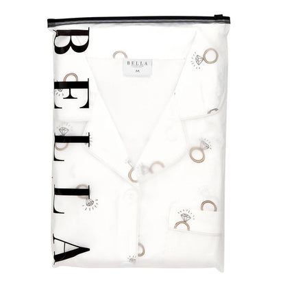 Bella Sleep + Spa - Long Sleeve PJ Set - White Rings