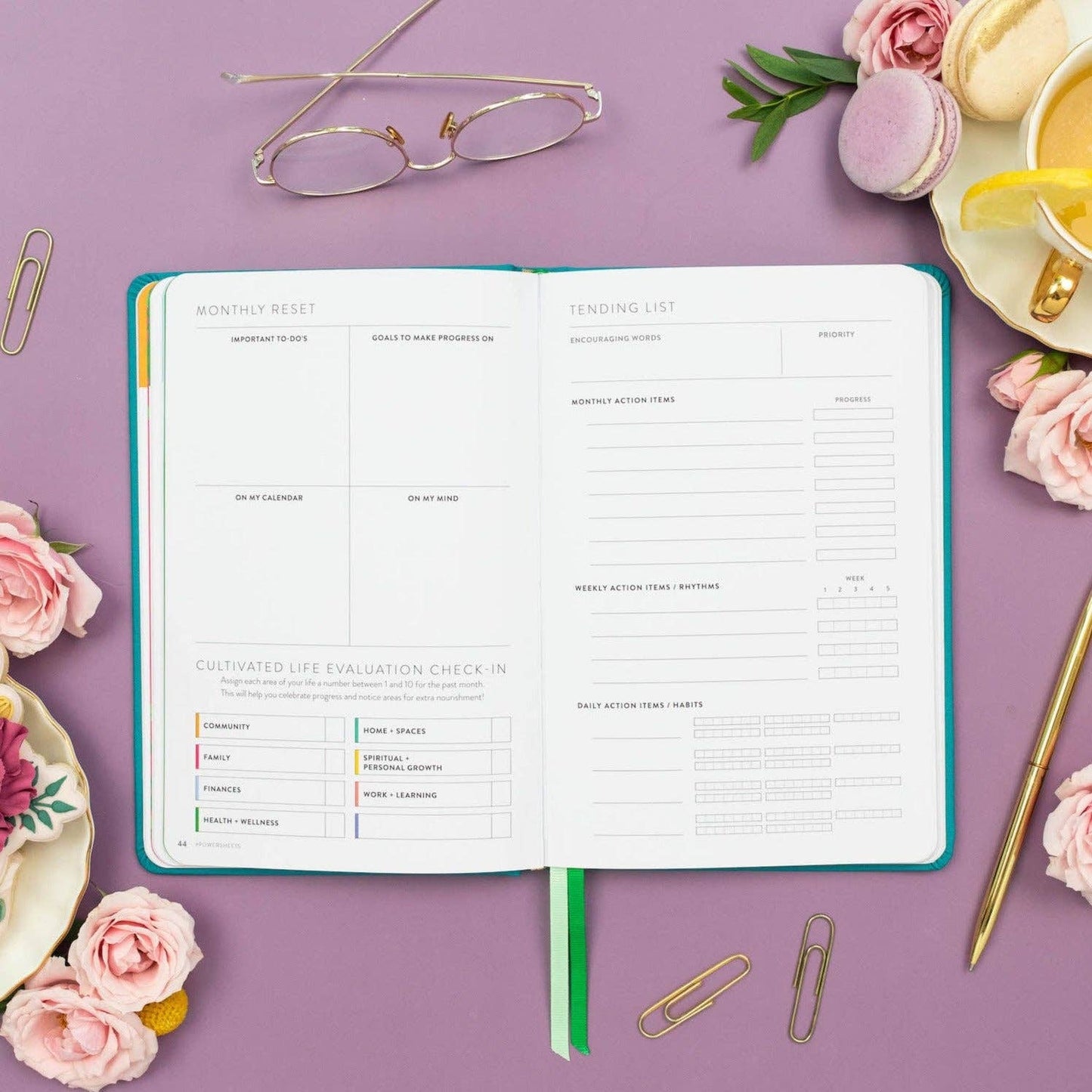- 90-Day PowerSheets® Goal Planner  | Weekly Undated (Ivy)