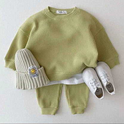 Baby Cotton Tracksuit Pullover Set: 6-12M / Navy
