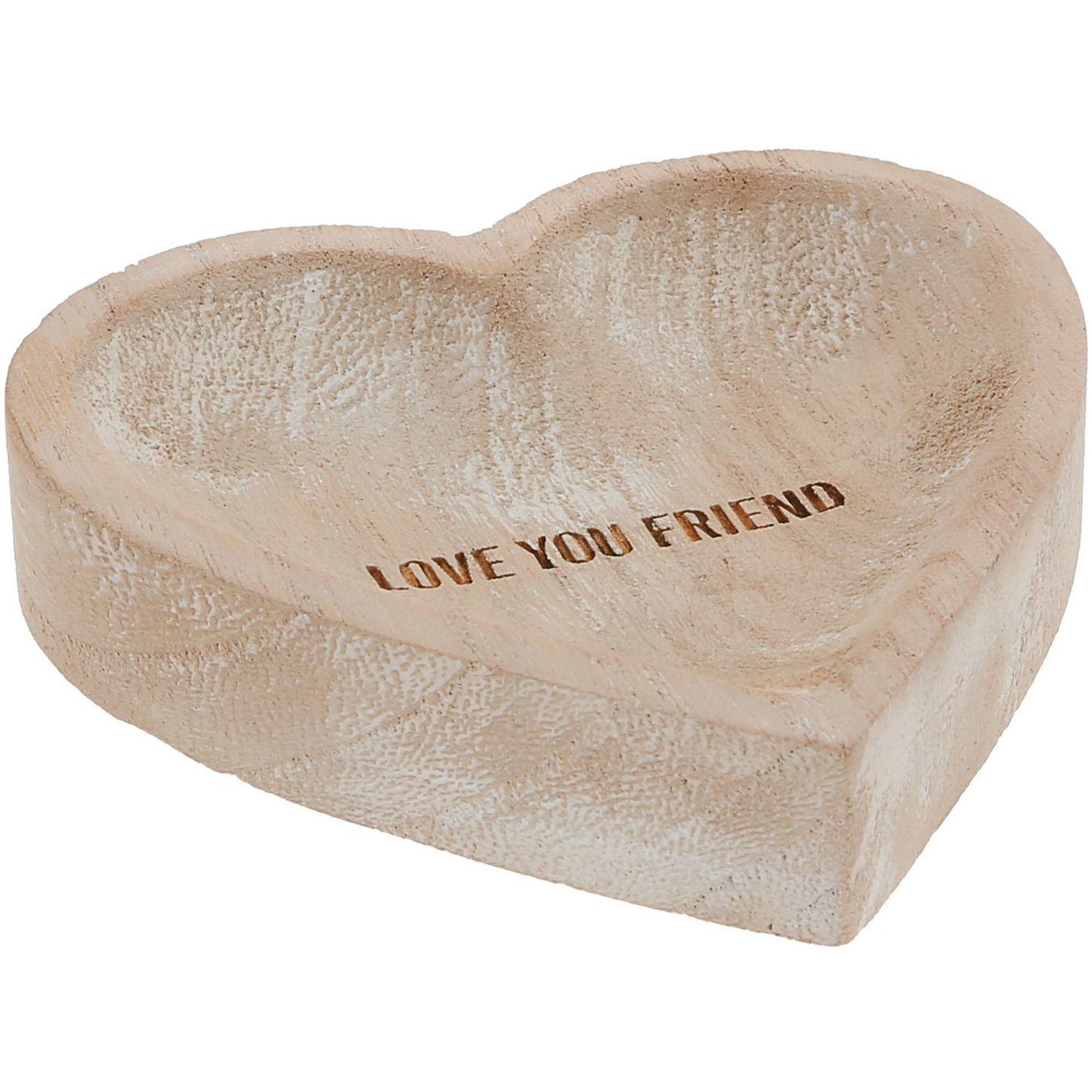 Pavilion - Love You Friend - 4" Wood Keepsake Dish