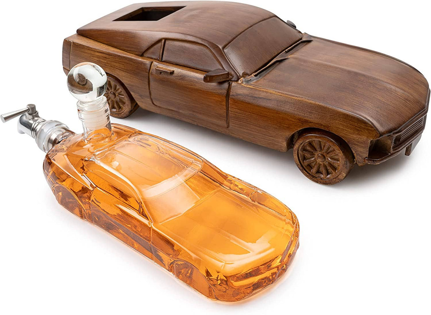 Mustang Car Wine & Whiskey Decanter Set 500ml