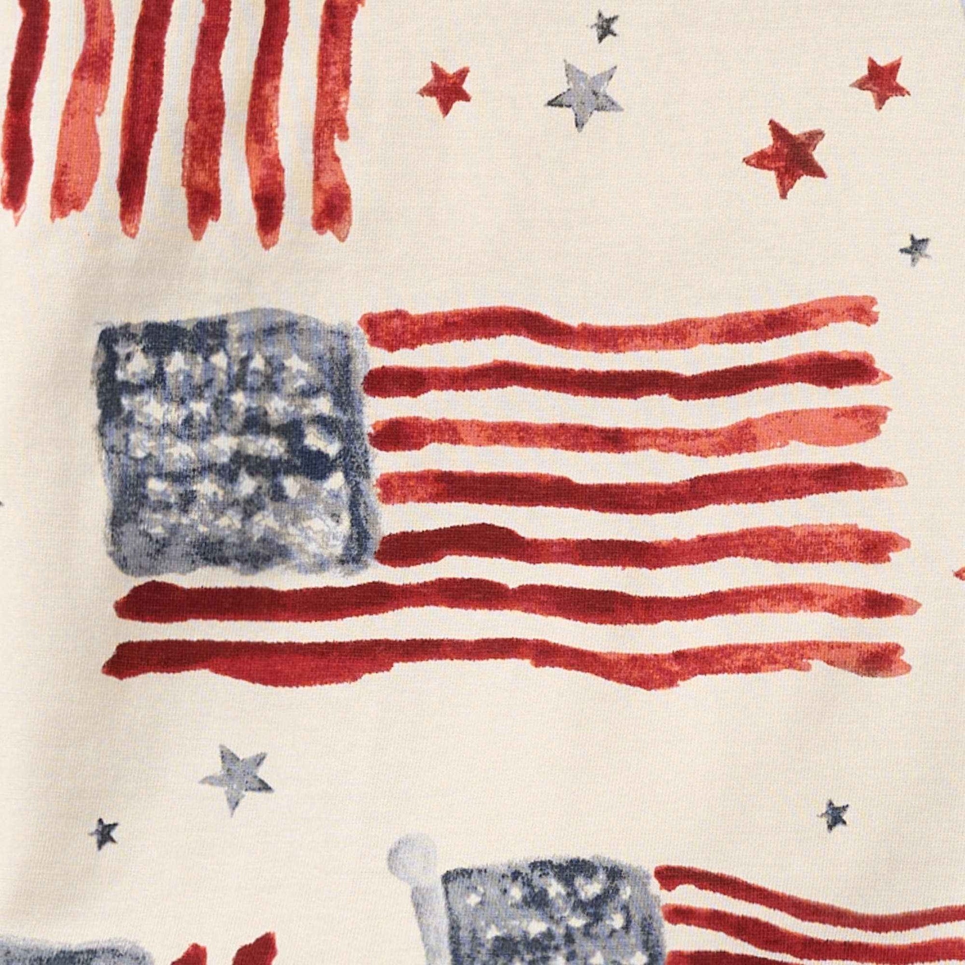 American Flag Boy Tee & Shorts Set: 0-3M