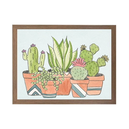 Watercolor Potted Cacti