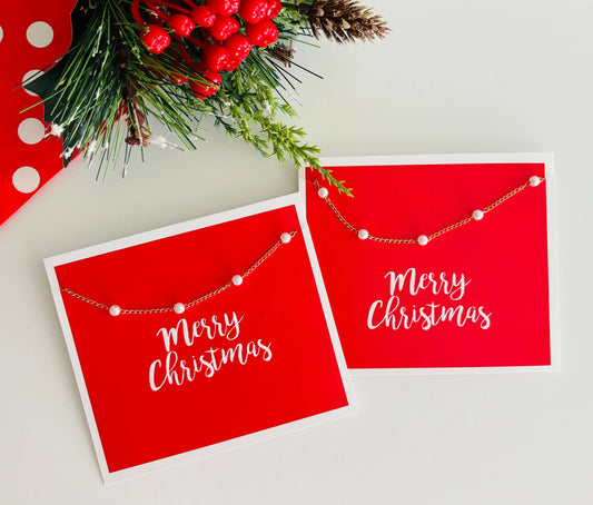 Merry Christmas Pearl Necklace