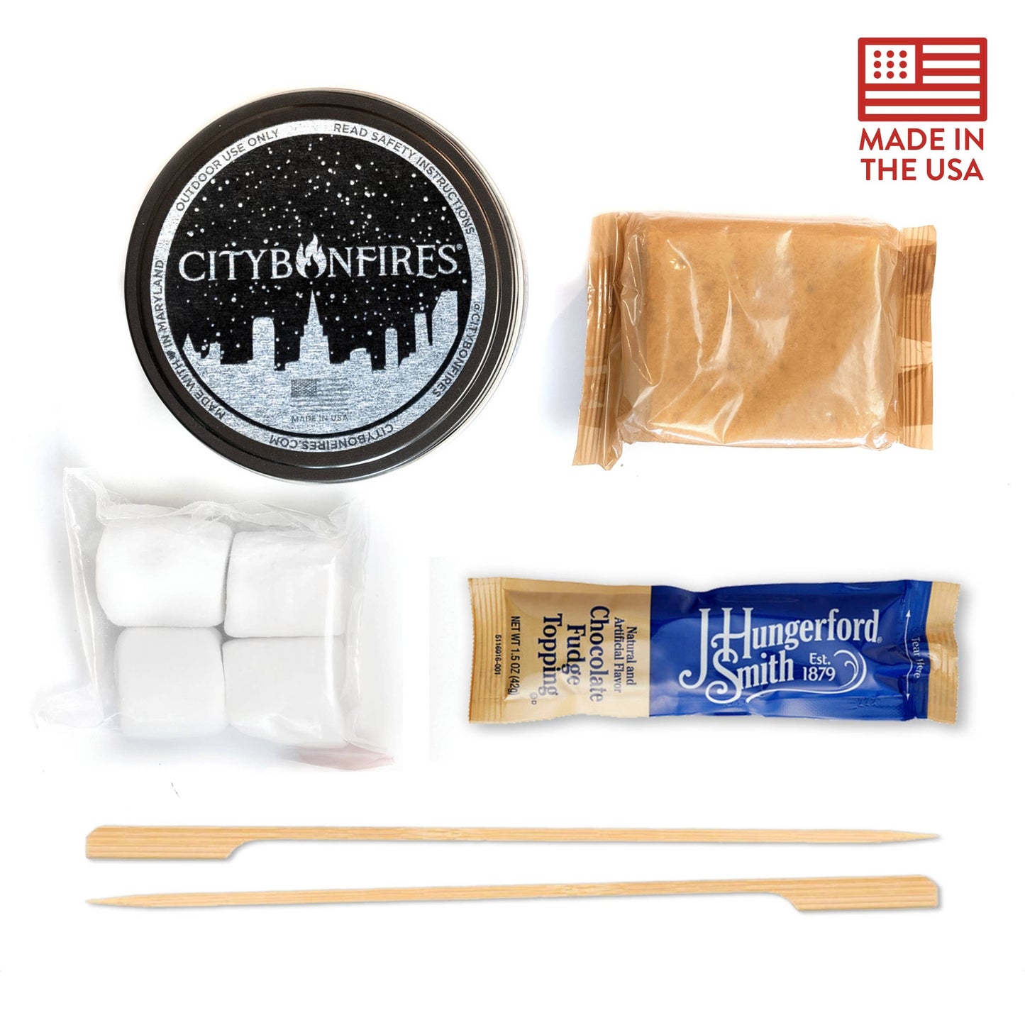 S'mores Night Pack – City Bonfires Portable Fire Pit Kit Set