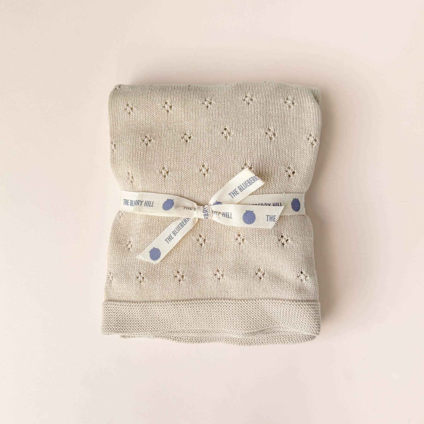 Heirloom Pique Blanket Birch Organic Cotton Embroidery Blank