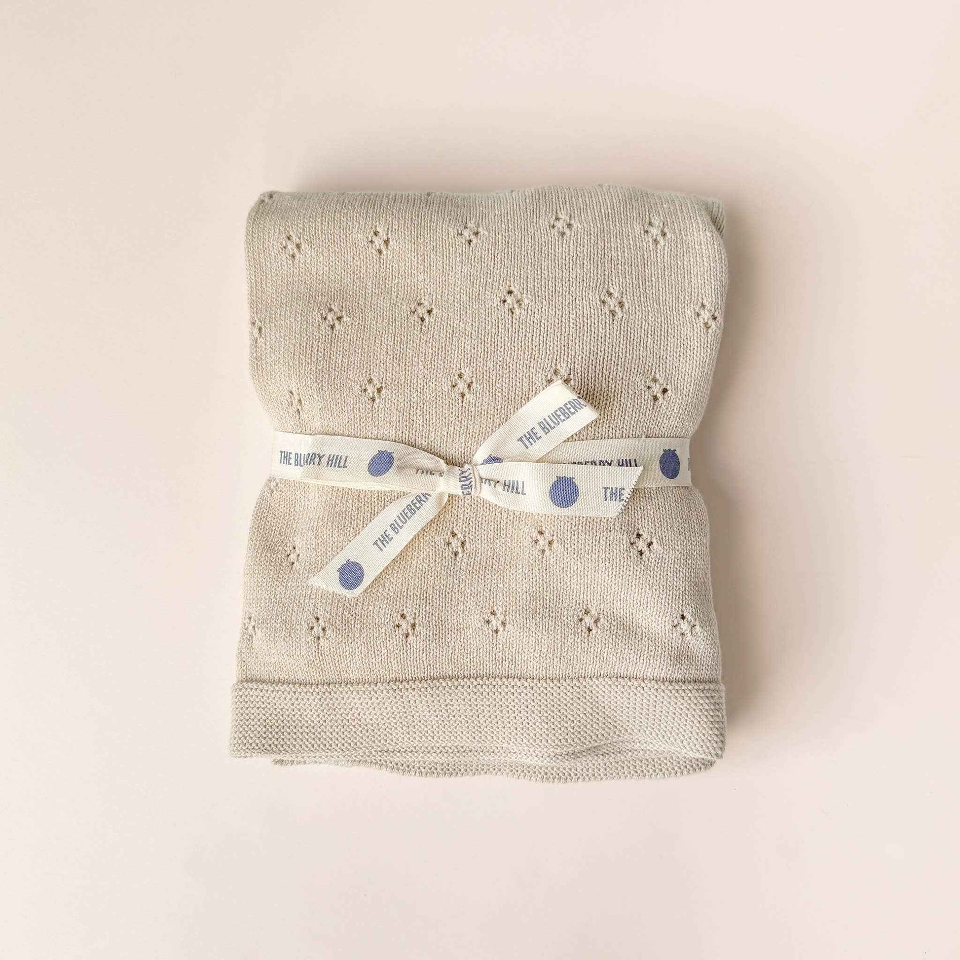 Heirloom Pique Blanket Birch Organic Cotton Embroidery Blank