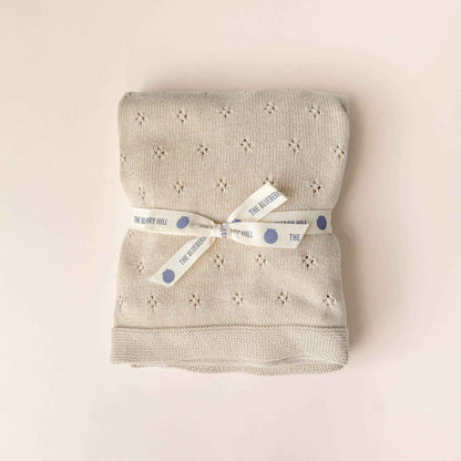 Heirloom Pique Blanket Birch Organic Cotton Embroidery Blank