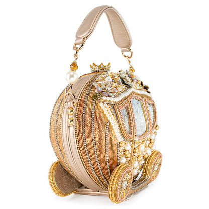 Mary Frances Dream Big Beaded Gold Carriage Handbag