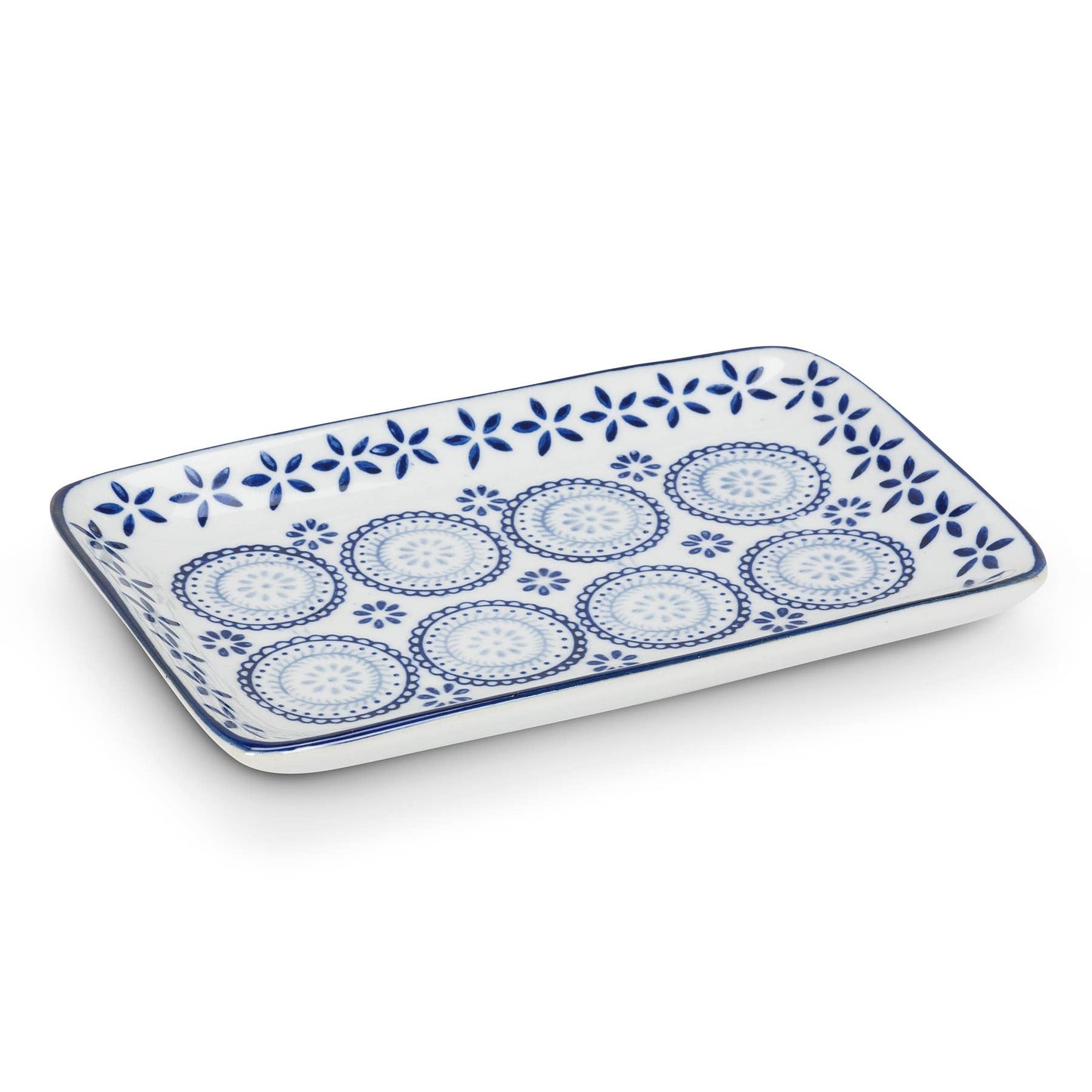 Blue/White Lg Rectangular Plate-Assorted-Sold Separately