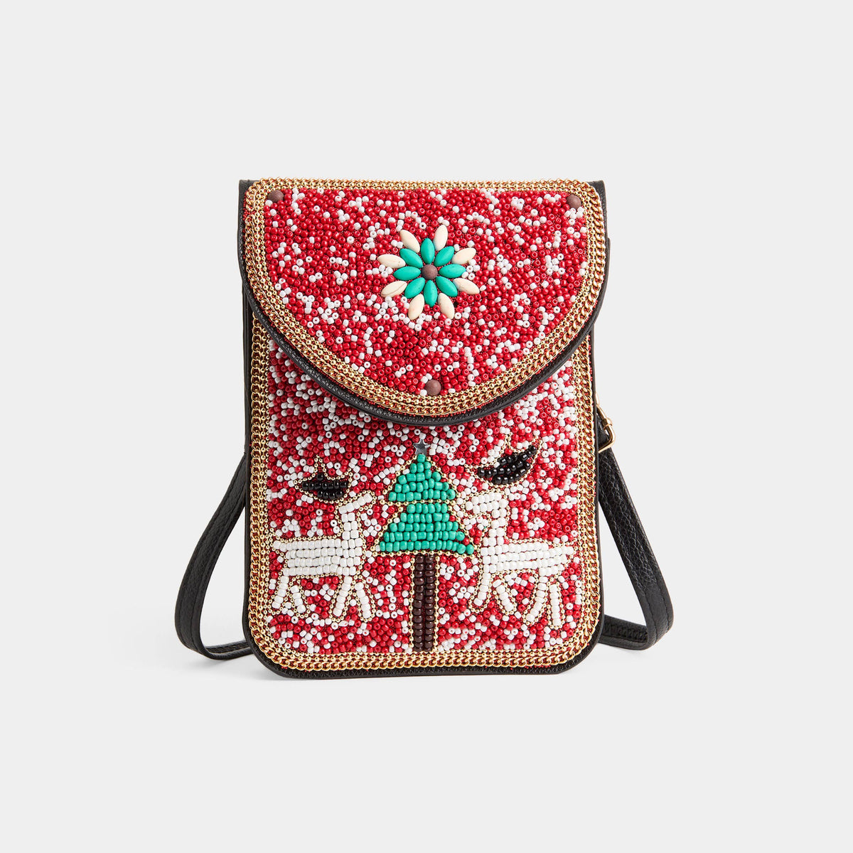Artisan Beaded Holiday Crossbody