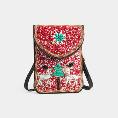 Artisan Beaded Holiday Crossbody
