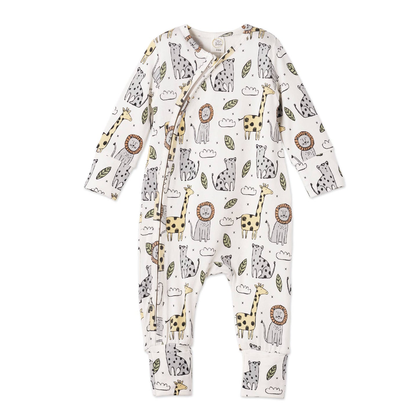 Safari Snuggles Zipper Romper - Bamboo Baby Outfit: