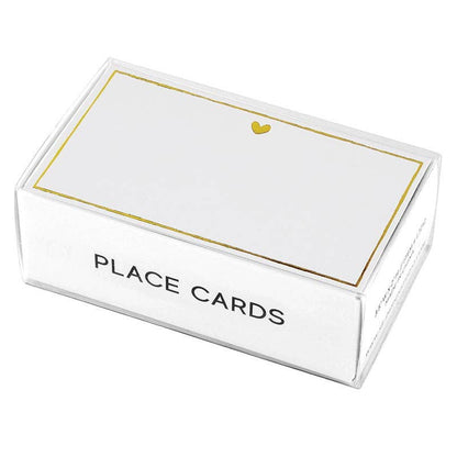 Santa Barbara Design Studio de Creative Brands - Tarjetas de lugar con lámina dorada - Corazón