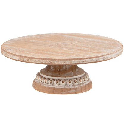 Whitewash Pedestal Tray