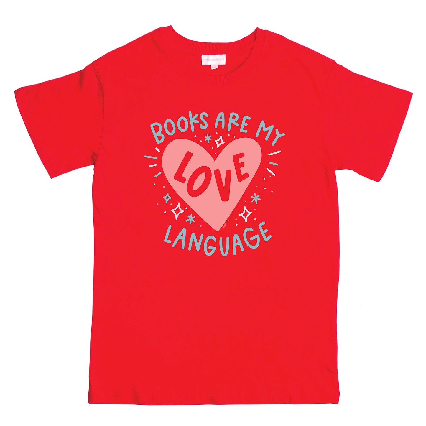Books Are My Love Language Pippi Tee - Red