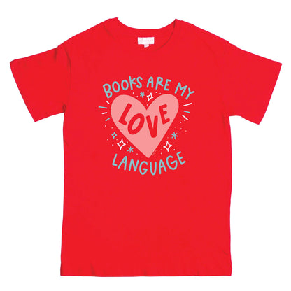 Books Are My Love Language Pippi Tee - Red