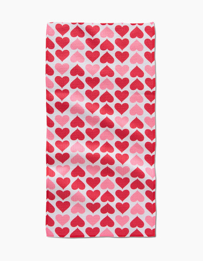 Geometry - Blushing Hearts Bar Towel