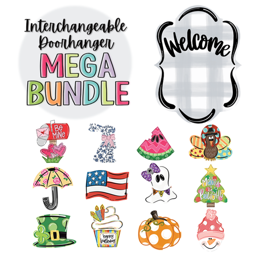 Door hanger-Interchangeable-MEGA BUNDLE-12 Seasonal Attachments included