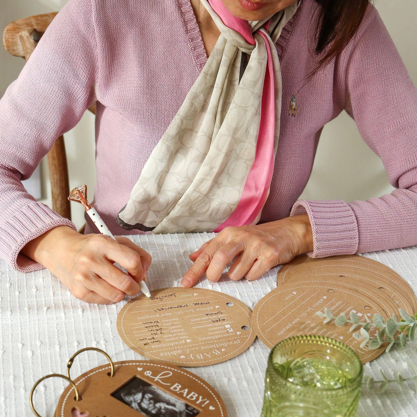 Baby Shower Prediction Advice Card Keepsake Book