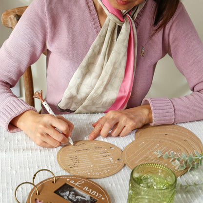 Baby Shower Prediction Advice Card Keepsake Book