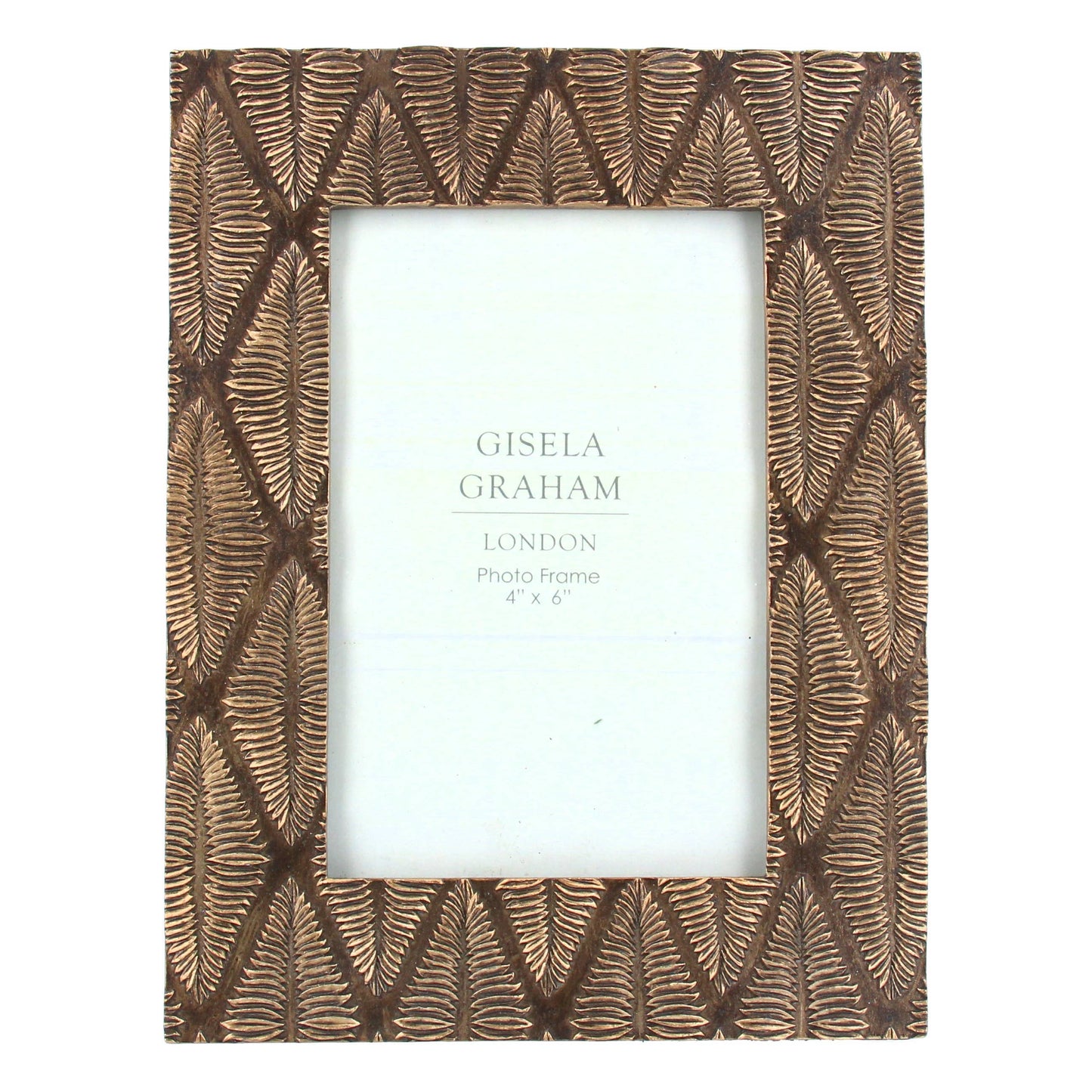 Bronze diamond resin picture frame 8x6in fits 4x6