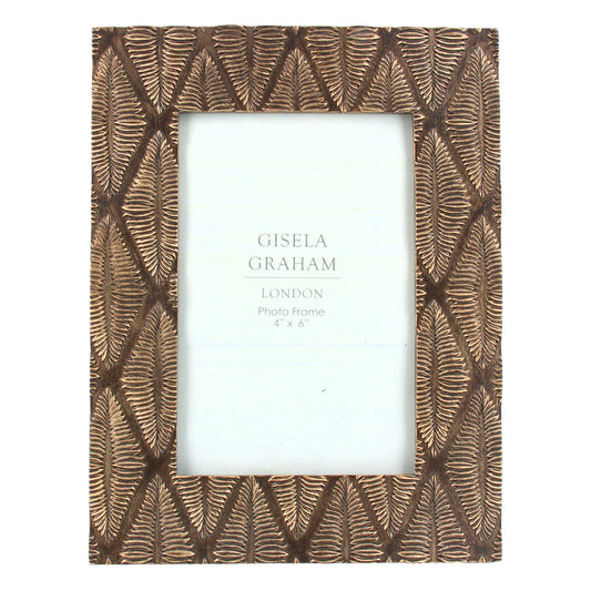 Bronze diamond resin picture frame 8x6in fits 4x6