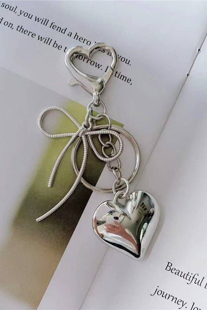 CHAIN BAG CHARM-BOW HEART CHARM BAG EXTENSION