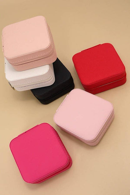 JEWELRY ORGANIZER TRAVEL BOX CASE | Fuchsia
