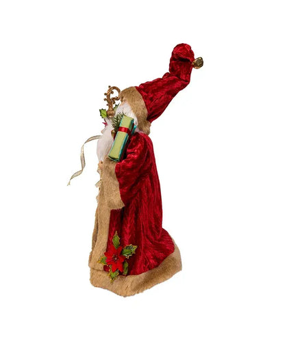 18" Elegant Red Santa Tablepiece
