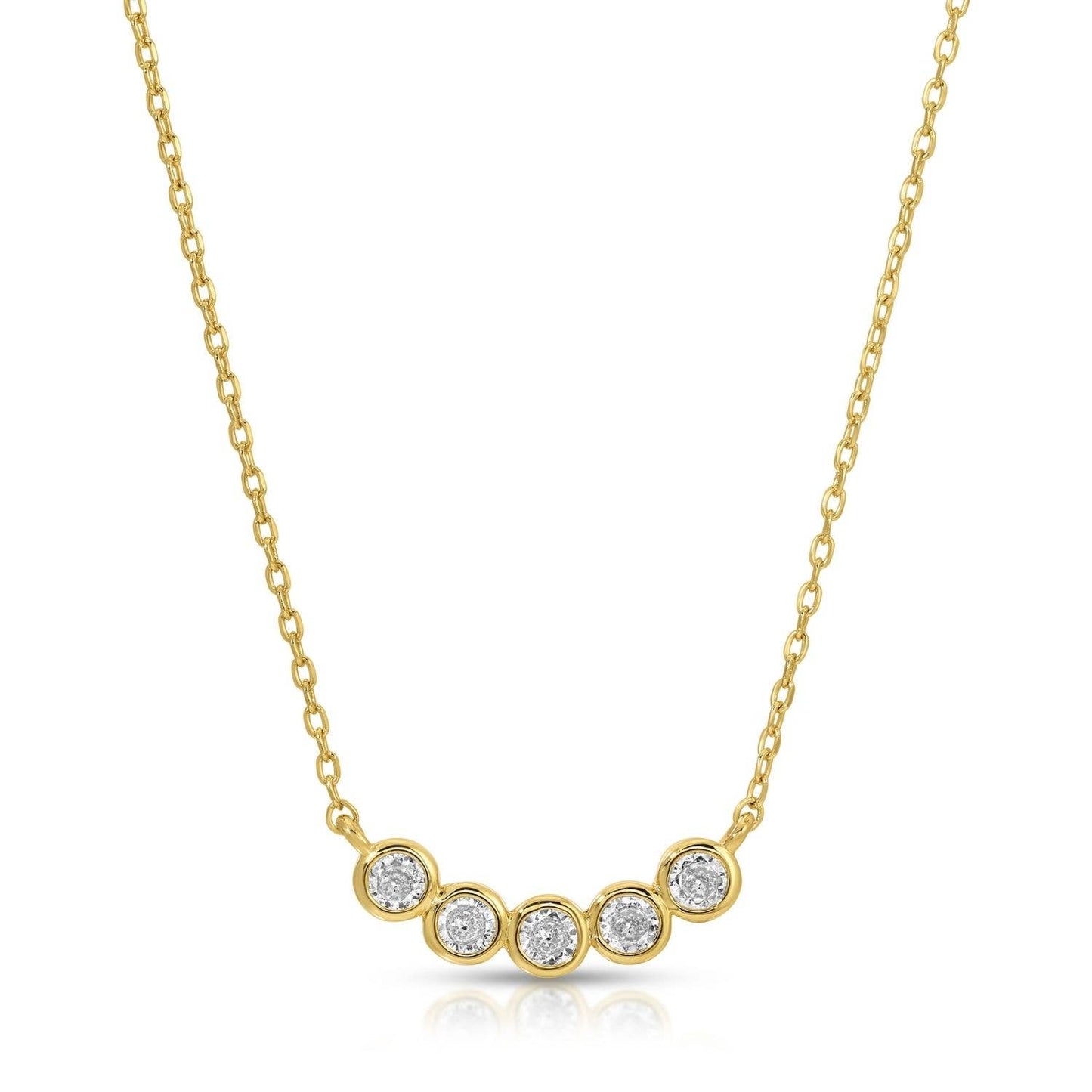 Iris espléndido - Collar de diamantes múltiples de imitación