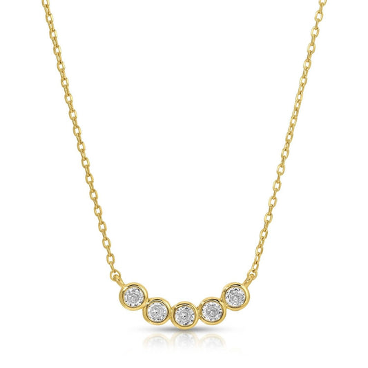 Iris espléndido - Collar de diamantes múltiples de imitación