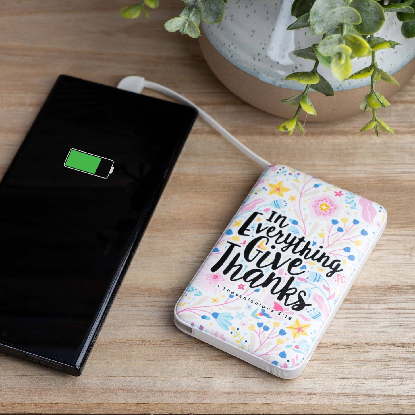 Divinity Boutique - Power Bank - White - Give Thanks