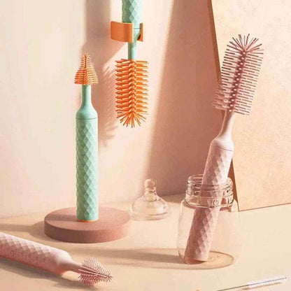 Electric Baby Bottle Brush _ 360° Rotating Cleaner Set: Green